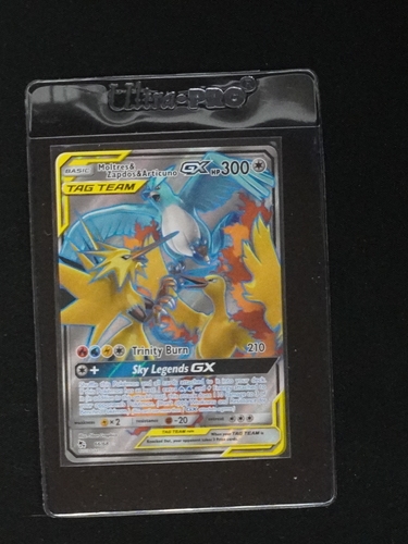 2019 Pokémon Hidden Fates #66 Moltres & Zapdos & Articuno GX — front