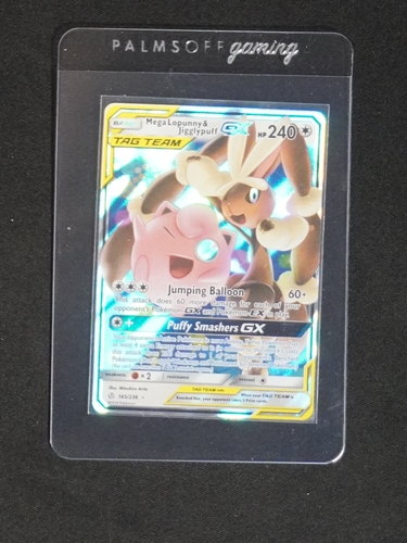 2019 Pokémon TCG Cosmic Eclipse #165 Mega Lopunny & Jigglypuff GX — front