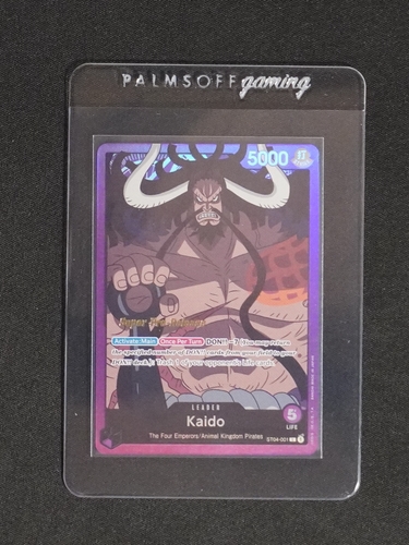 One Piece Card Game ST04-001 Kaido Super Pre-Release Leader — front
