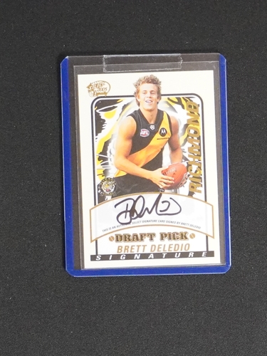 2005 Select AFL Dynasty Draft Pick Signature #DS20 Brett Deledio — front