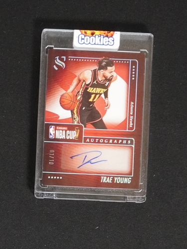 2021 Panini NBA Cup Autographs #01 Trae Young — front