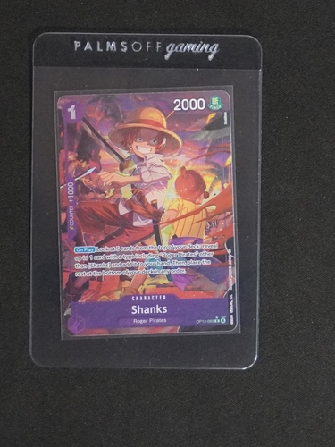 2025 One Piece Card Game OP13-065 Shanks Carrying On His Will Alternate Art — front