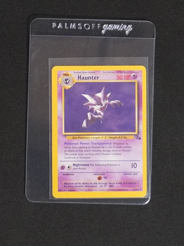 1999 Pokémon Fossil #21 Haunter — front