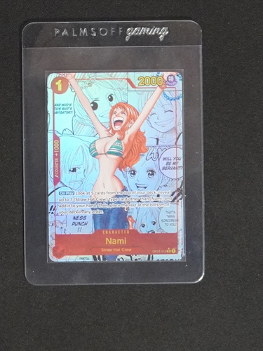 2024 One Piece Card Game PRB-01 #OP01-016 Nami Manga Alt Art — front