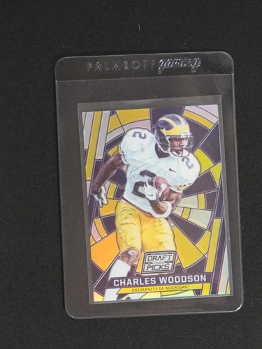 2016 Panini Prizm Collegiate Draft Picks Stained Glass #20 Charles Woodson — front