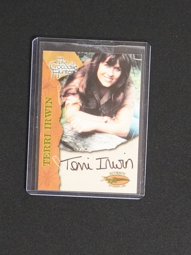 The Crocodile Hunter Terri Irwin Autograph Card — front