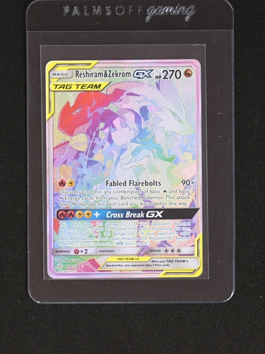 2019 Pokémon Sun & Moon Cosmic Eclipse #259 Reshiram & Zekrom GX — front