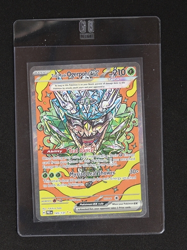 2025 Pokémon Prismatic Evolutions #145 Teal Mask Ogerpon ex — front