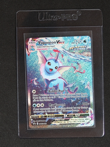 2021 Pokémon SWSH Black Star Promo #182 Vaporeon VMAX — front