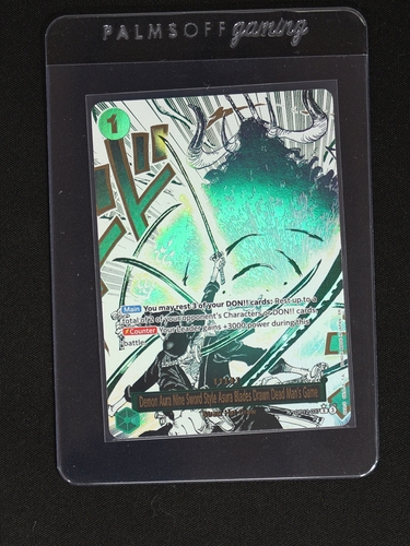 2025 One Piece Card Game OP12-037 Demon Aura Nine Sword Style Asura Blades Drawn Dead Man's Game — front