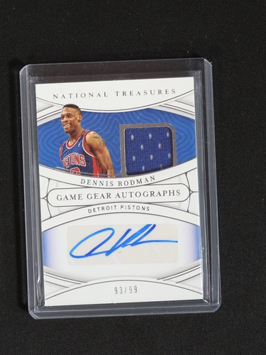 2021 Panini National Treasures Game Gear Autographs Dennis Rodman — front