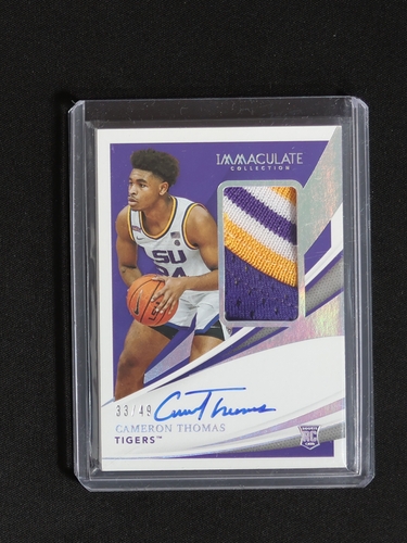 2021-22 Panini Immaculate Collection Collegiate #29 Cameron Thomas — front