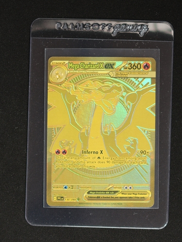 2014 Pokémon ME02 #130 Mega Charizard X ex Phantasmal Flames Gold — front