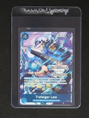 2025 One Piece Card Game OP07-047 Trafalgar Law Regionals Champion — front