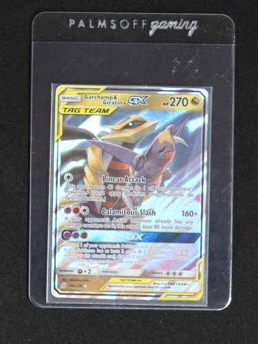 2019 Pokémon Unified Minds #146 Garchomp & Giratina GX — front
