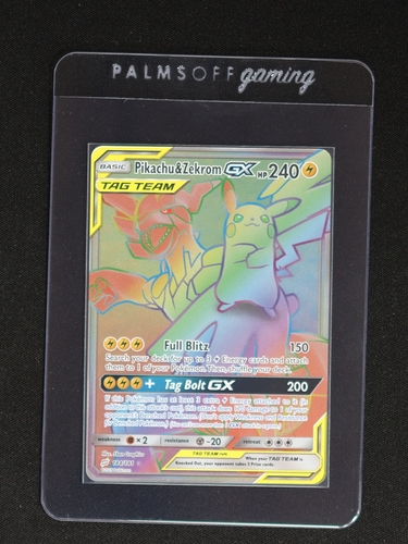 2018 Pokemon SM9-B #112 Pikachu & Zekrom GX — front