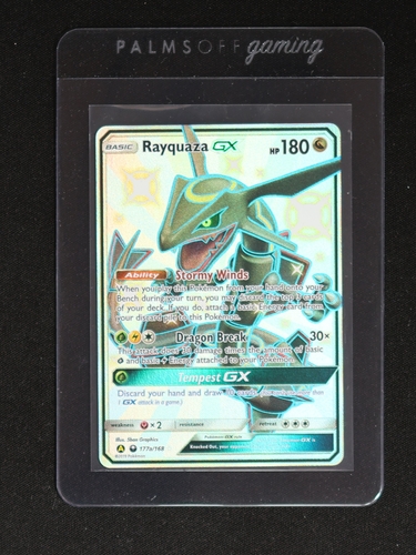 2018 Pokémon Sun & Moon Celestial Storm #177a Rayquaza GX — front