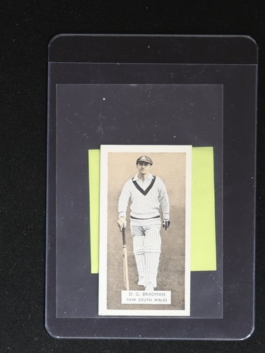 1934 Carreras Cigarettes Cricketers #2 D. G. Bradman — front
