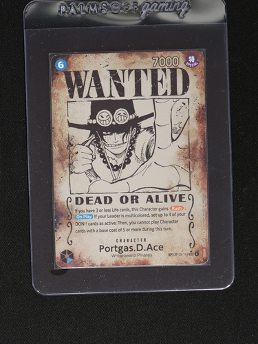 2025 One Piece Card Game OP13-119 Portgas D. Ace Wanted Poster — front