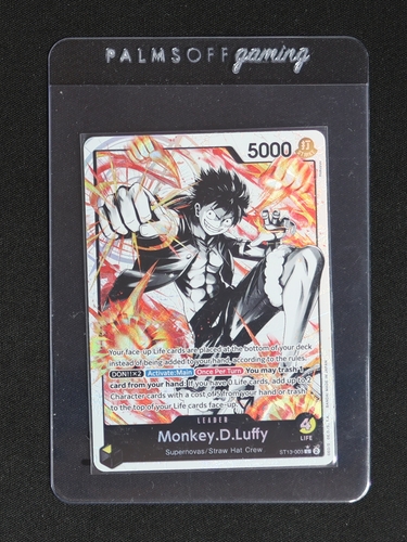 2023 One Piece Card Game ST13-003 Monkey D. Luffy Black & White Alternate Art — front
