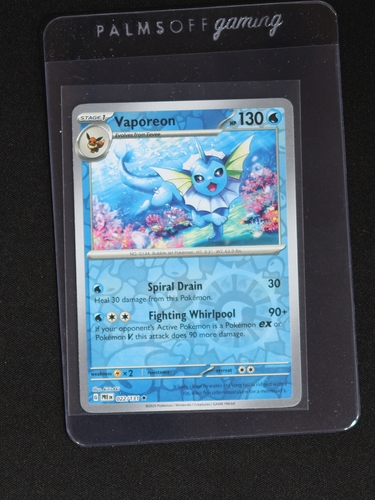2022 Pokémon SV: Prismatic Evolutions #022 Vaporeon — front