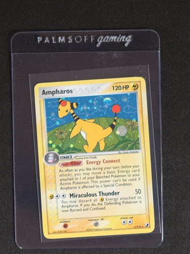 2005 Pokemon EX Unseen Forces #1 Ampharos — front