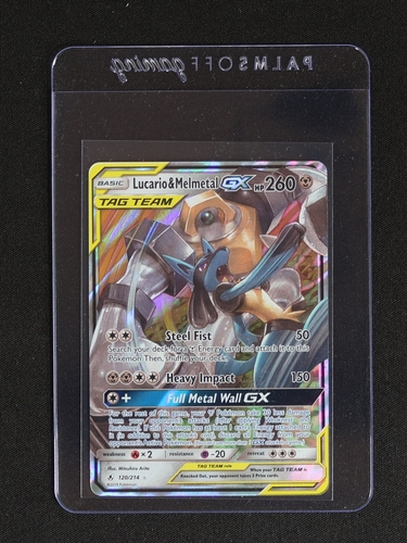 2019 Pokémon TCG Sun & Moon Unbroken Bonds #120 Lucario & Melmetal GX — front