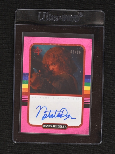 2023 Zerocool Stranger Things 1986 Pink Auto #63 Natalia Dyer — front