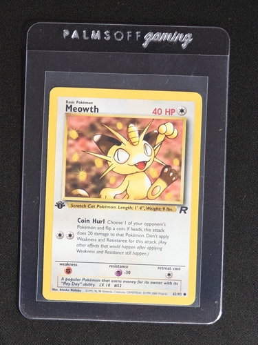 2000 Pokémon Team Rocket #62 Meowth — front