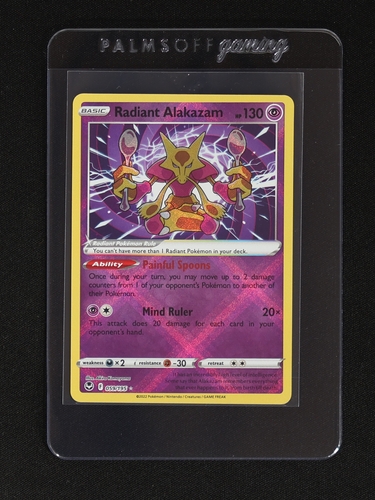 2022 Pokemon Sword & Shield Silver Tempest #059 Radiant Alakazam — front
