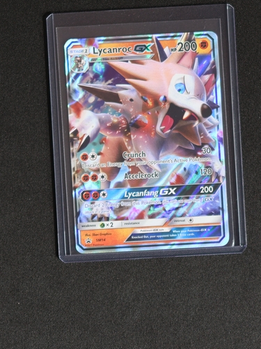 2017 Pokémon SM Black Star Promo #SM14 Lycanroc GX — front