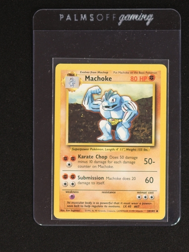 1999 Pokémon Base Set #34 Machoke — front