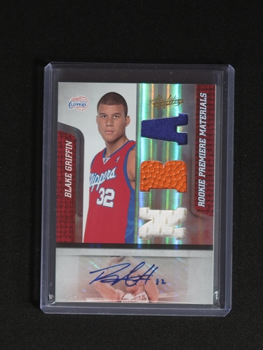 2009-10 Panini Absolute Memorabilia #172 Blake Griffin Rookie Premiere Materials Jersey Patch Auto /499 — front