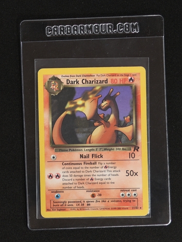 1999 Pokémon Team Rocket #21 Dark Charizard — front