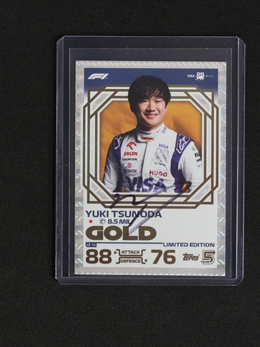 2024 Topps Turbo Attax #LE14 Yuki Tsunoda Gold Limited Edition — front