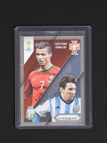 2014 Panini Prizm World Cup Matchups #19 Cristiano Ronaldo Lionel Messi — front
