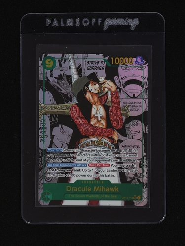 2025 One Piece TCG OP14-119 Dracule Mihawk Manga Alternate Art — front