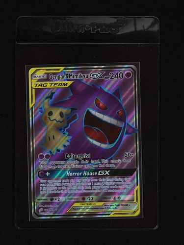 2019 Pokémon Team Up #164 Gengar & Mimikyu GX — front