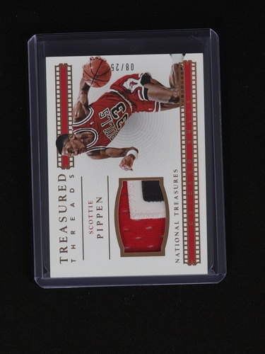 2015-16 Panini National Treasures Treasured Threads #25 Scottie Pippen — front