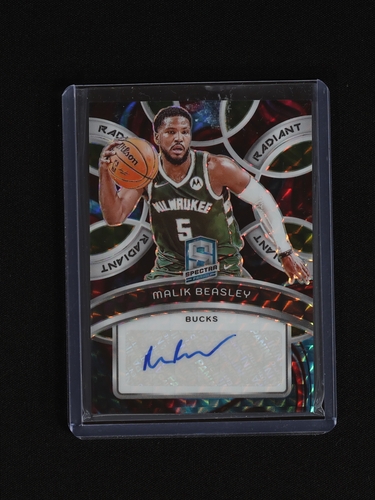 2023-24 Panini Spectra #RS-MKB Malik Beasley Radiant Signatures — front