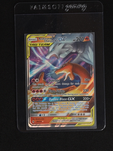 2019 Pokemon SM Unbroken Bonds #20/214 Reshiram & Charizard GX — front