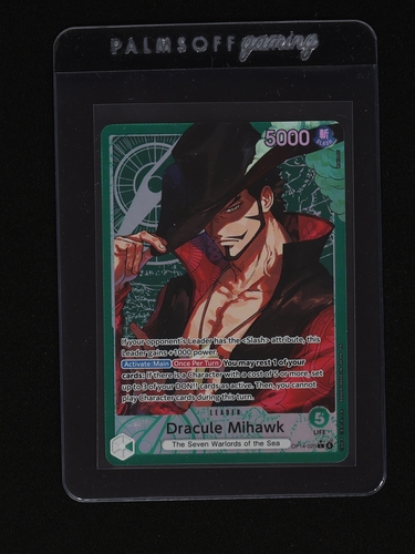 2023 One Piece Card Game OP14-020 Dracule Mihawk Leader Alt Art — front