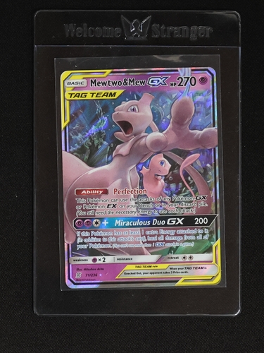 2019 Pokémon #71 Mewtwo & Mew GX — front