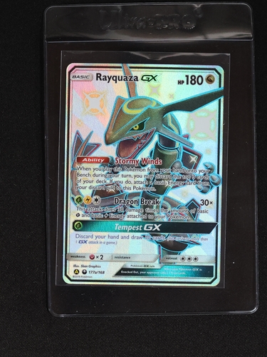 2018 Pokémon Sun & Moon Celestial Storm #177a Rayquaza GX — front