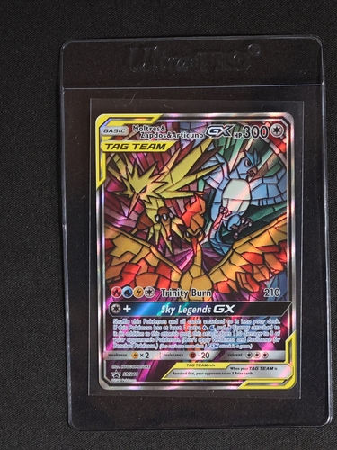 2019 Pokemon SM Black Star Promo #SM210 Moltres & Zapdos & Articuno GX — front