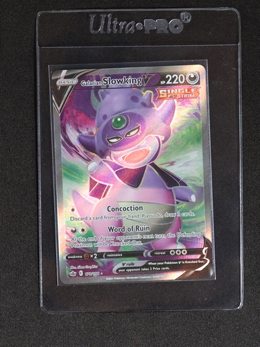 2021 Pokémon Sword & Shield Chilling Reign #178 Galarian Slowking V — front