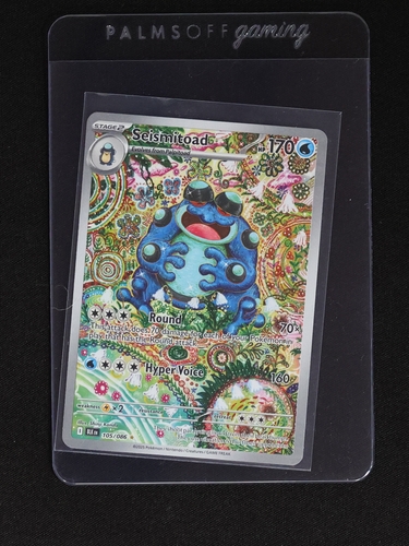 2025 Pokémon Black Bolt Seismitoad Illustration Rare #105/086 — front