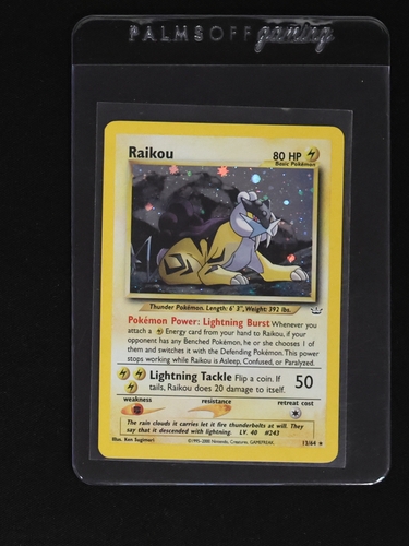 2000 Pokémon Neo Revelation #13 Raikou — front