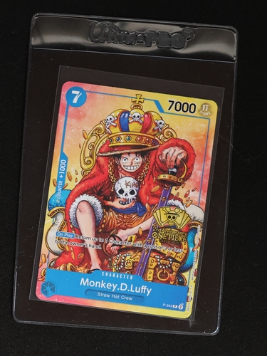 2024 One Piece Card Game P-043 Monkey D. Luffy 2nd Anniversary Stamped Promo — front