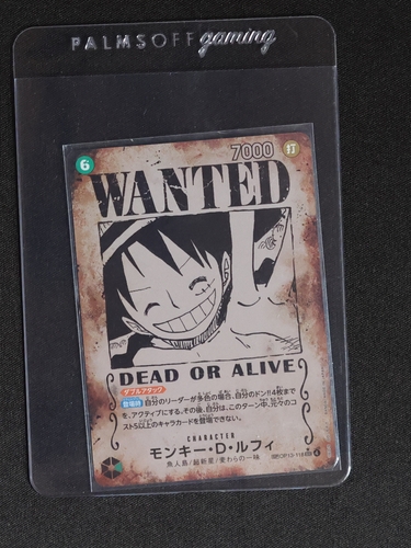 2025 One Piece Card Game OP13-118 Monkey D. Luffy Wanted Poster — front